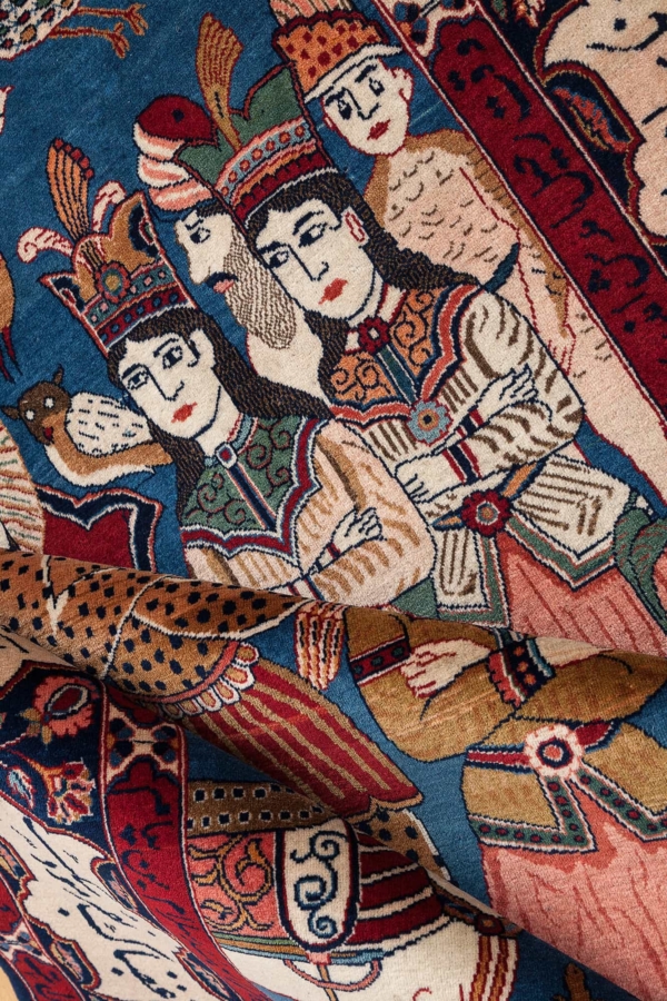 King Solomon Court Scene Fine Persian Kashan Rug at Essie Carpets, Mayfair London