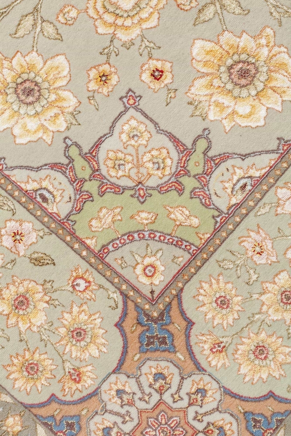 Fine Tabriz Signed Square Shaped Rug at Essie Carpets, Mayfair London