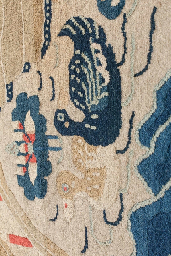 Old Chinese Handwoven Scenary  Rug at Essie Carpets, Mayfair London