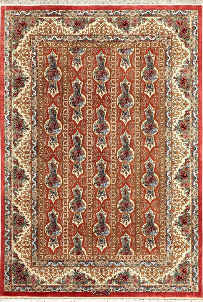 Extremely Fine and Rare Persian Qum Rug at Essie Carpets, Mayfair London