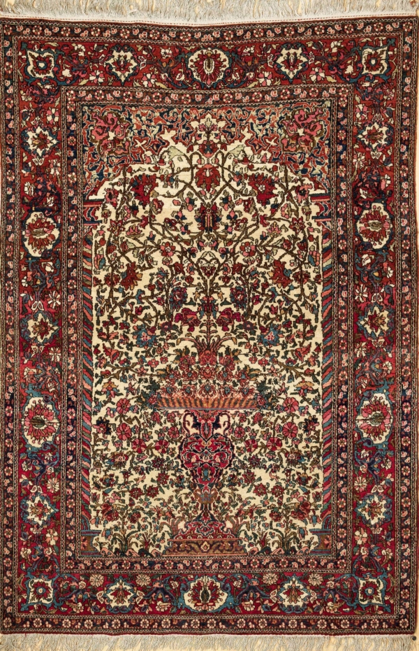 Old Persian Esfahan Rug at Essie Carpets, Mayfair London
