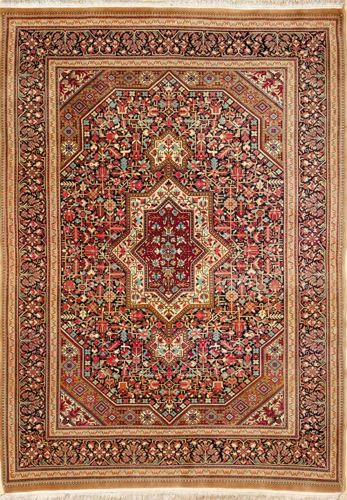 Fine Old Persian Qum Rug at Essie Carpets, Mayfair London