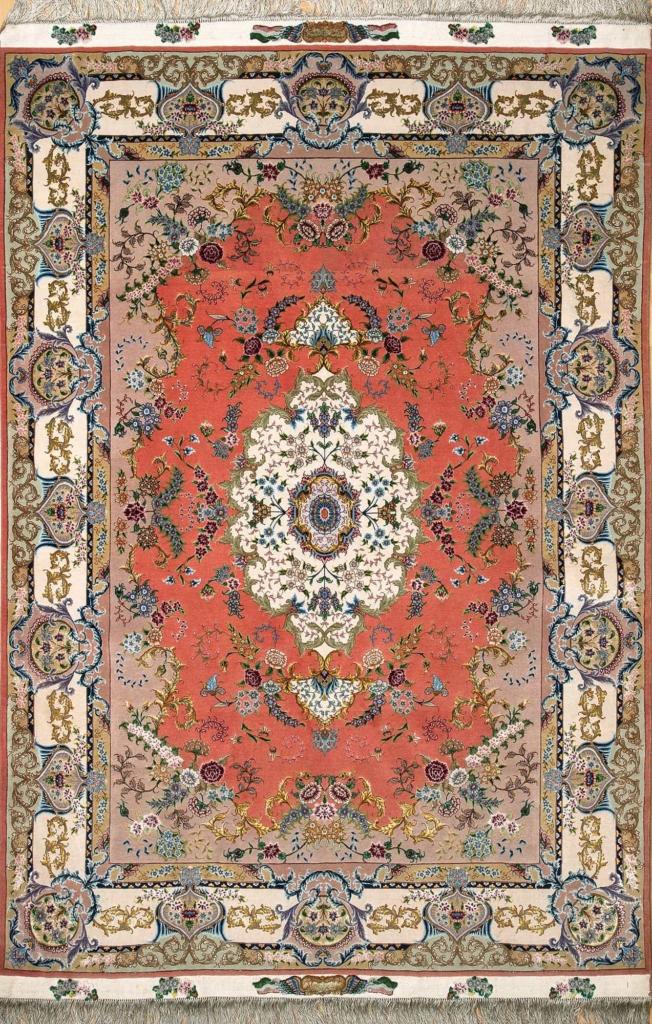 Very Fine Signed Persian Tabriz Rug at Essie Carpets, Mayfair London