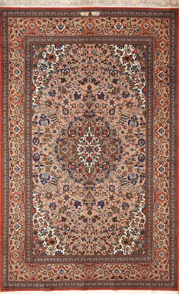 Old Persian Signed Qum Rug at Essie Carpets, Mayfair London