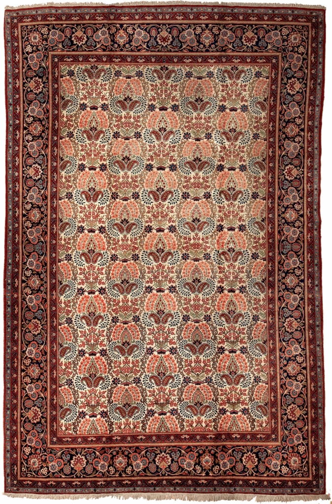 Rare Old Persian Kashan Paisley /Crown  Carpet at Essie Carpets, Mayfair London