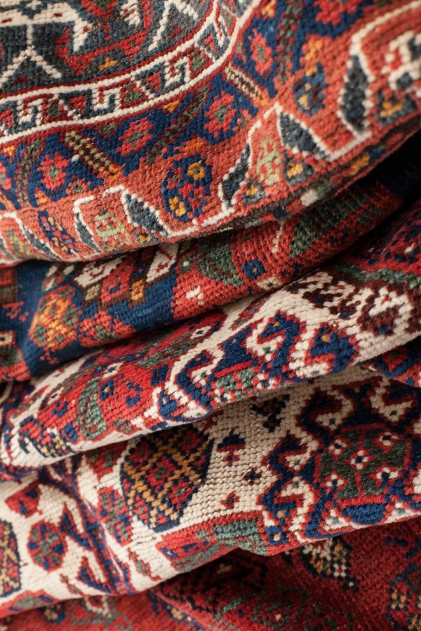 Old Persian Qashqai Carpet at Essie Carpets, Mayfair London