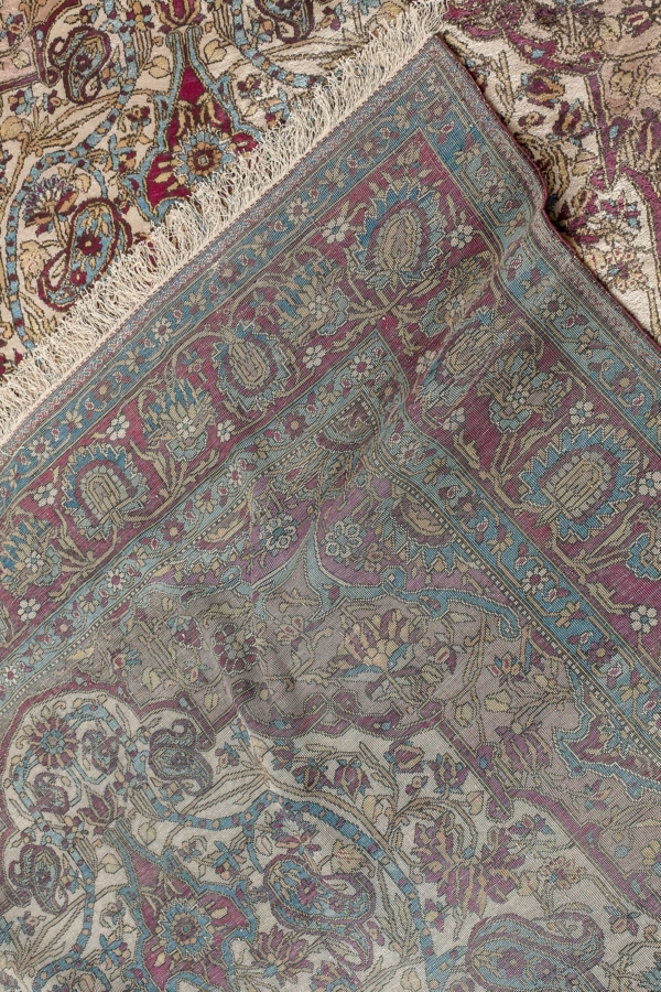 Very Fine Persian Kashan Silk Rug Antique at Essie Carpets, Mayfair London