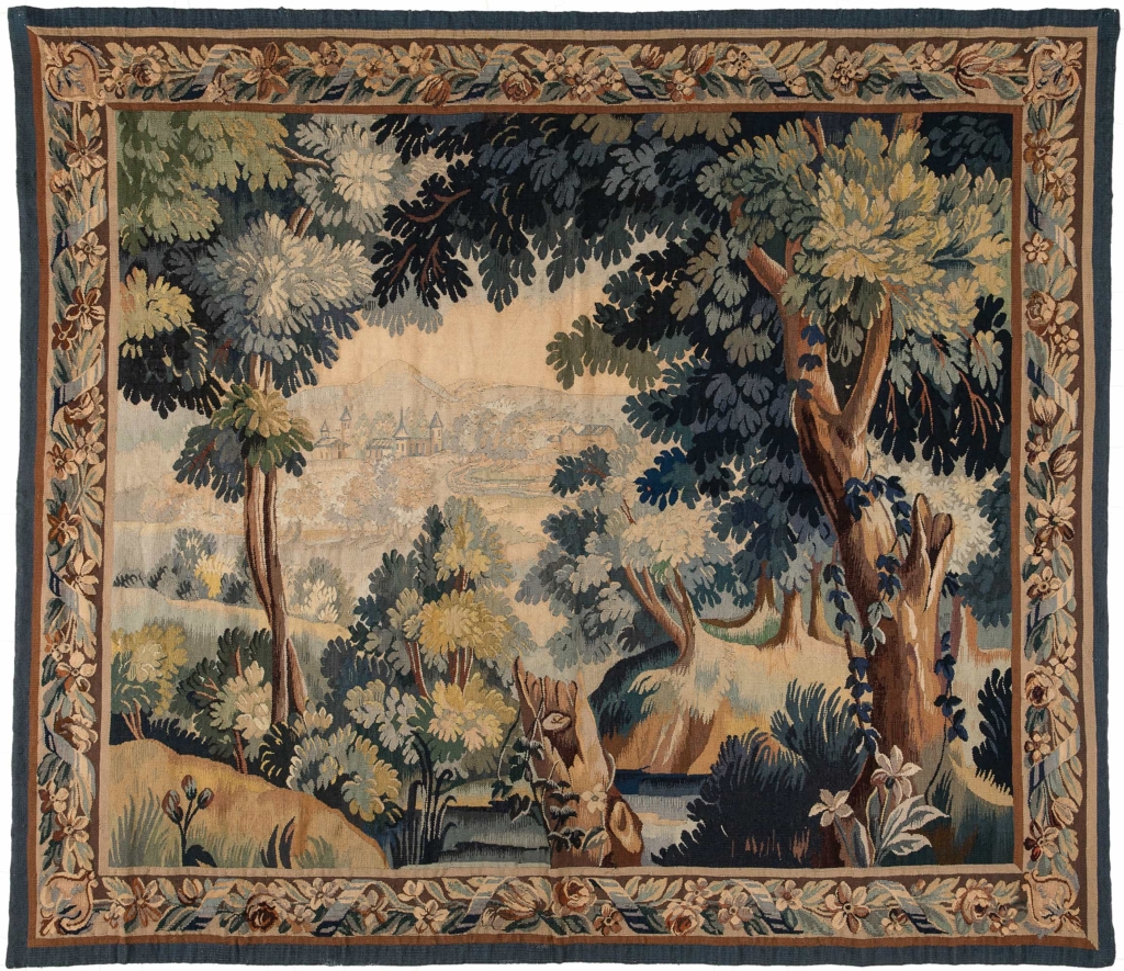 Antique French  Tapestry at Essie Carpets, Mayfair London