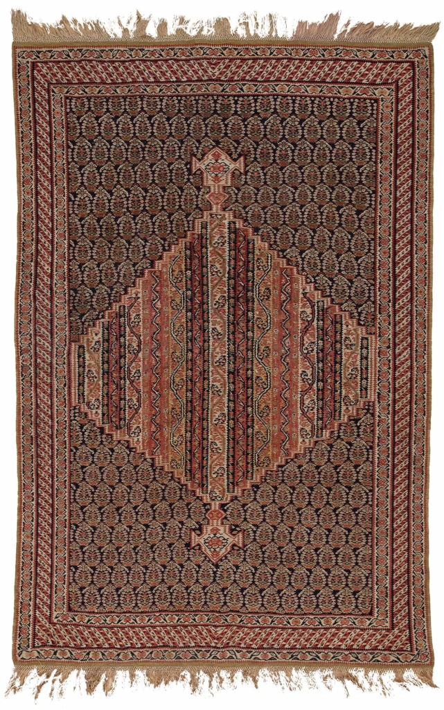 Fine and Rare Antique Senneh Kilim Rug at Essie Carpets, Mayfair London