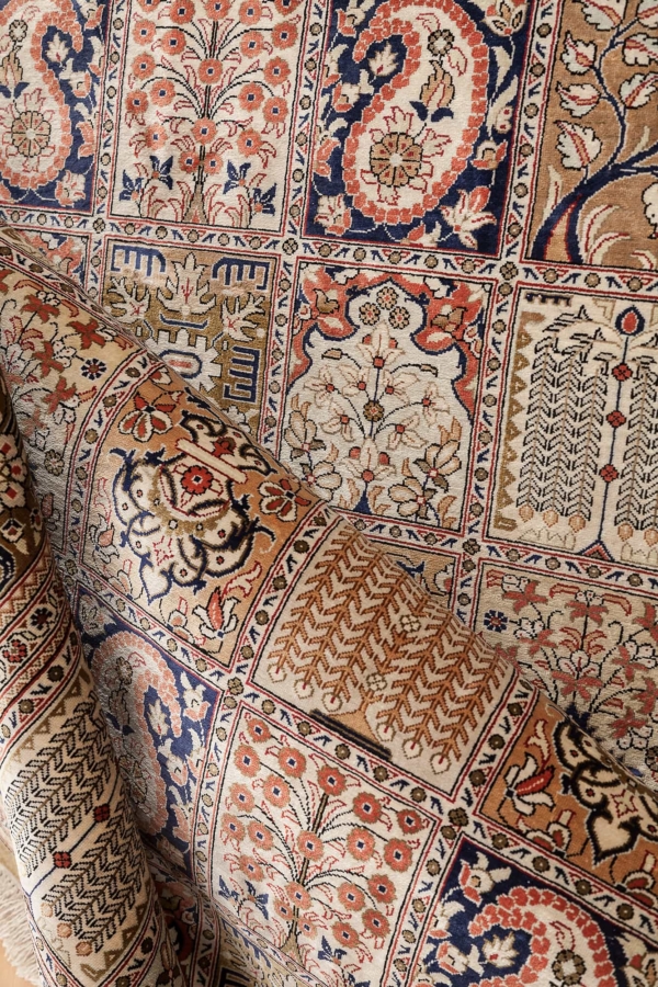 Fine, Signed Persian Qum Rug at Essie Carpets, Mayfair London