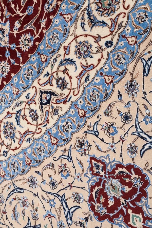 Fine Signed Square Persian Nain Rug at Essie Carpets, Mayfair London