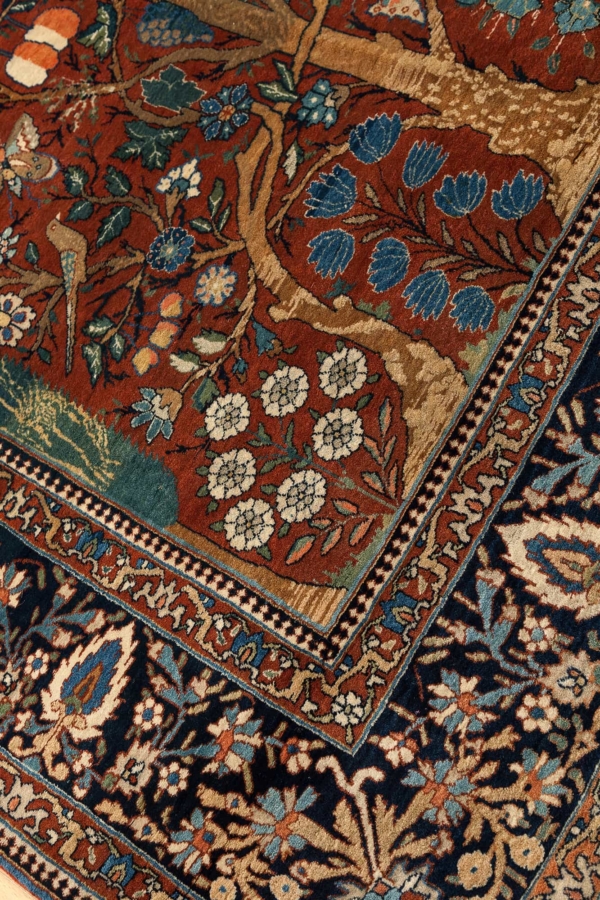 Exquisite Fine Antique Persian Kashan Rug at Essie Carpets, Mayfair London