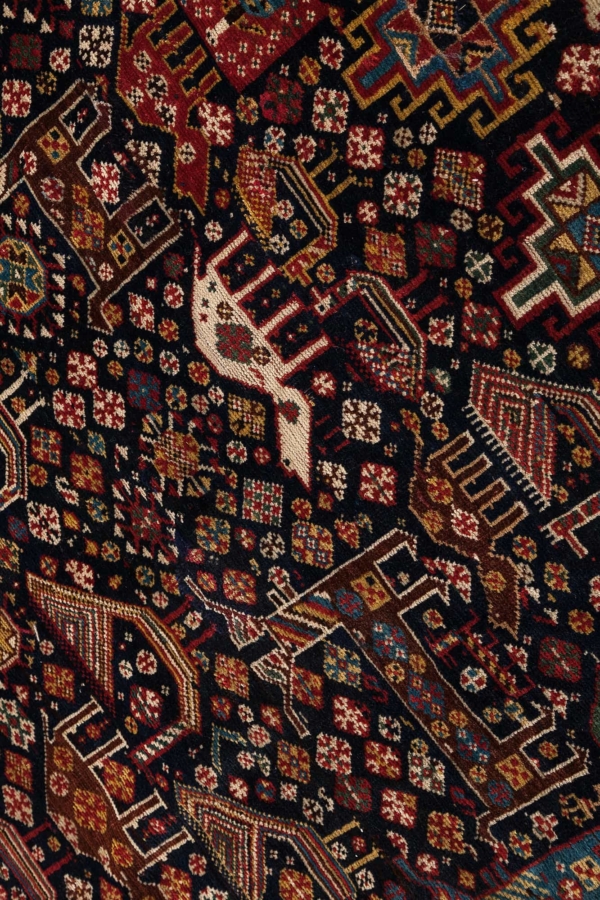 Unique and Rare Antique Persian Qashqai Rug at Essie Carpets, Mayfair London