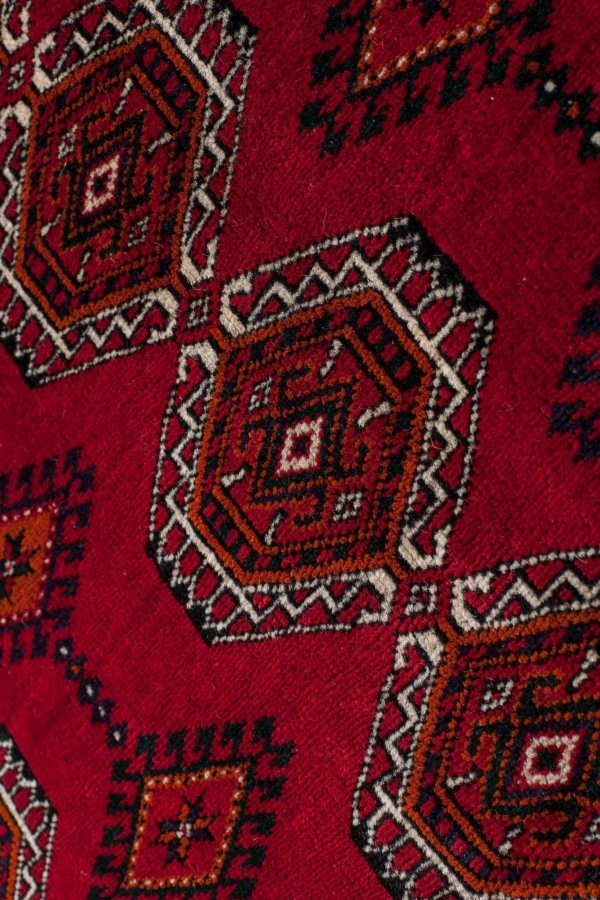 Old Turkaman Bukhara Rug at Essie Carpets, Mayfair London