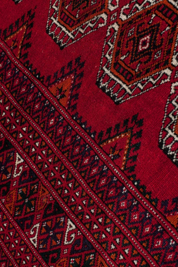 Old Turkaman Bukhara Rug at Essie Carpets, Mayfair London