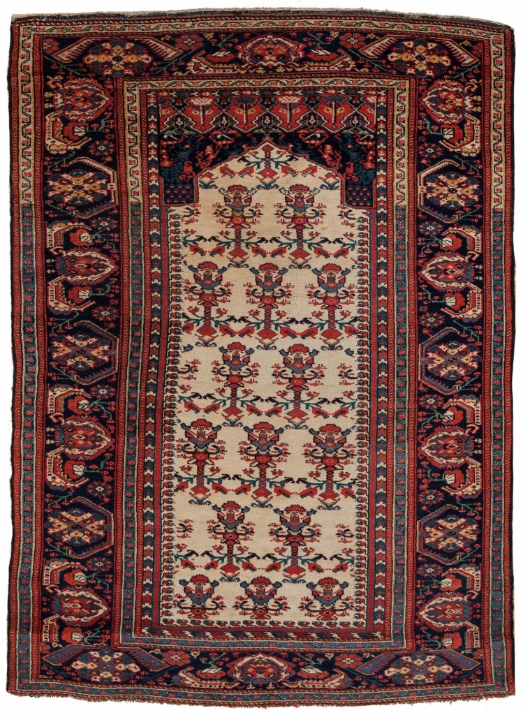 Russian Mihrab Rug at Essie Carpets, Mayfair London