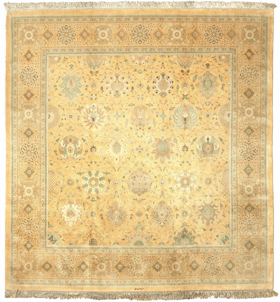 Fine Square Persian Tabriz  Rug at Essie Carpets, Mayfair London
