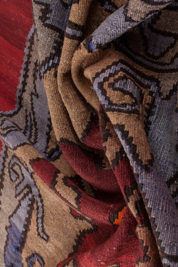 Unusual Caucasian Karabakh Kilim at Essie Carpets, Mayfair London