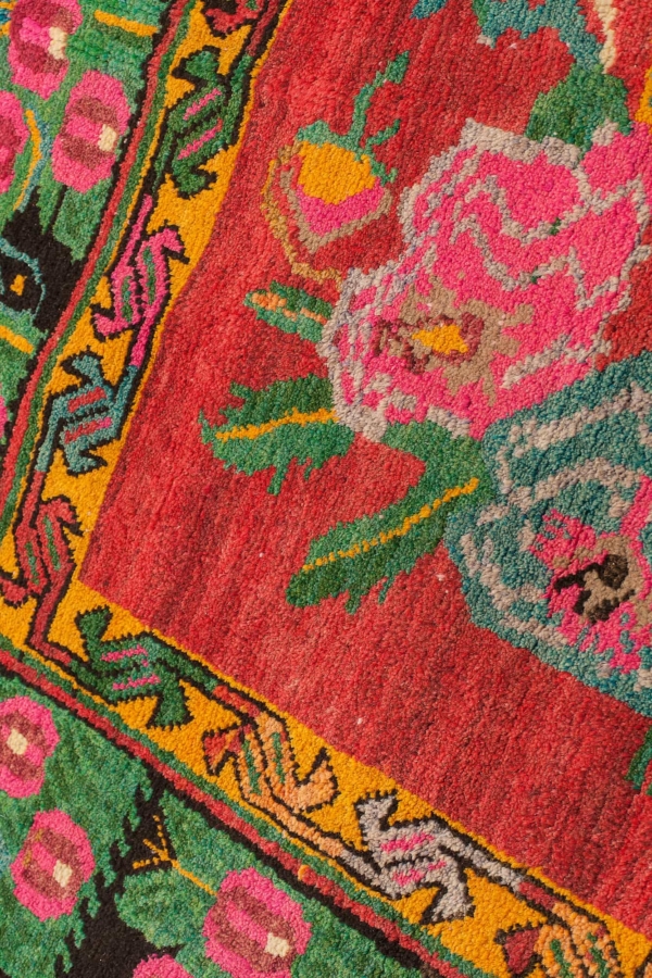 Unusual Karabakh Gol Farangi Rug at Essie Carpets, Mayfair London
