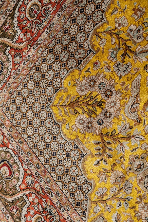 Fine Persian Qum Rug at Essie Carpets, Mayfair London