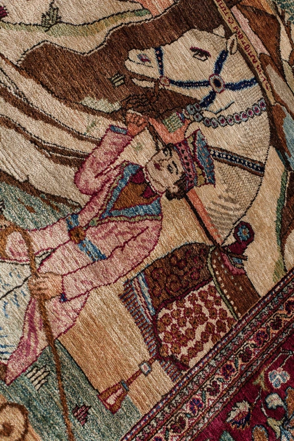 Persian Pictorial Kashan Rug at Essie Carpets, Mayfair London
