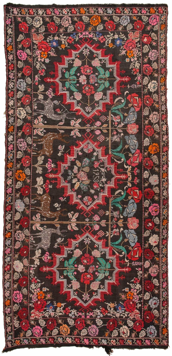  Fine Caucasian Karabakh Kilim - Dated at Essie Carpets, Mayfair London