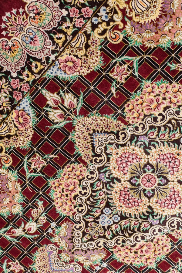 Fine, Signed Persian Qum Rug at Essie Carpets, Mayfair London