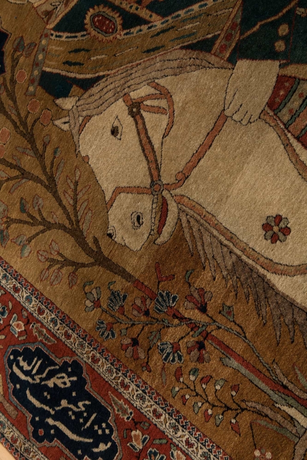 Very Fine, Signed, Antique Persian Kashan Ahmad Shah Rug at Essie Carpets, Mayfair London
