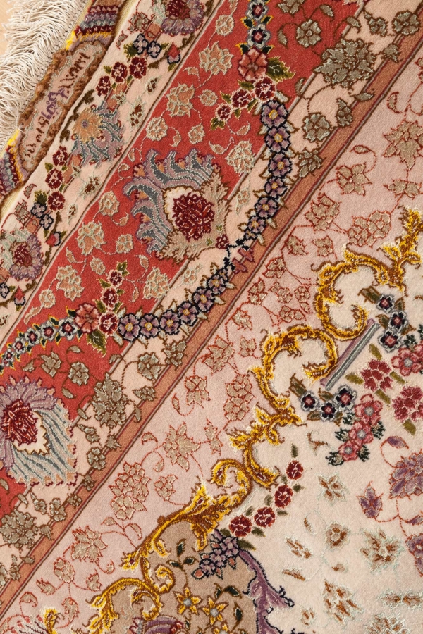 Delightful Signed Persian Tabriz Carpet Rug at Essie Carpets, Mayfair London
