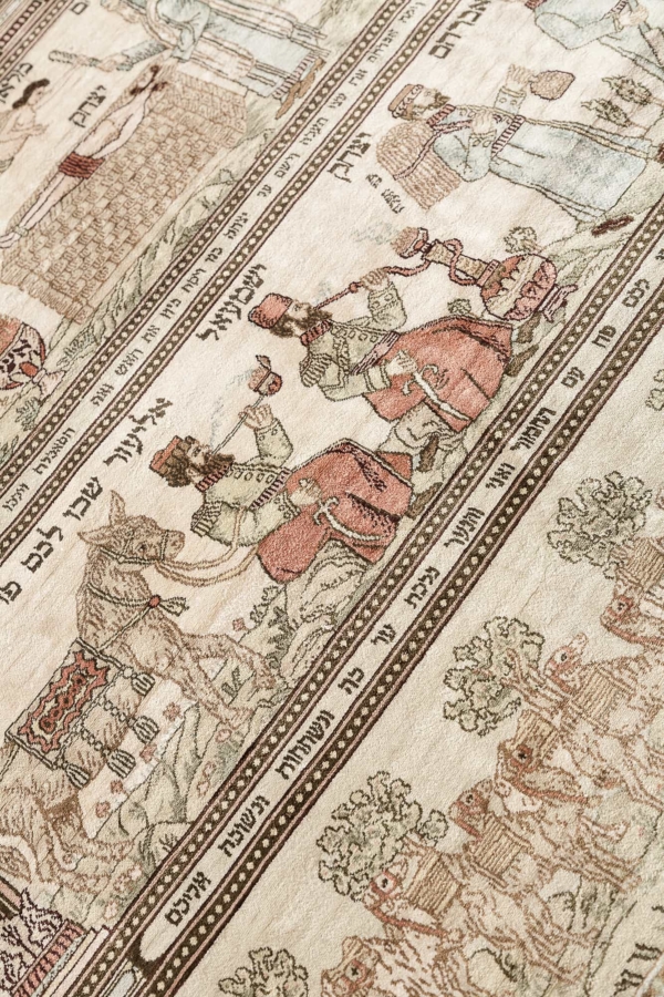 Fine Turkish Hereke Biblical Scene Rug at Essie Carpets, Mayfair London