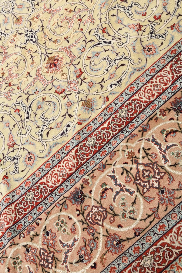 Extremely Fine, Rare Persian Esfahan Carpet at Essie Carpets, Mayfair London