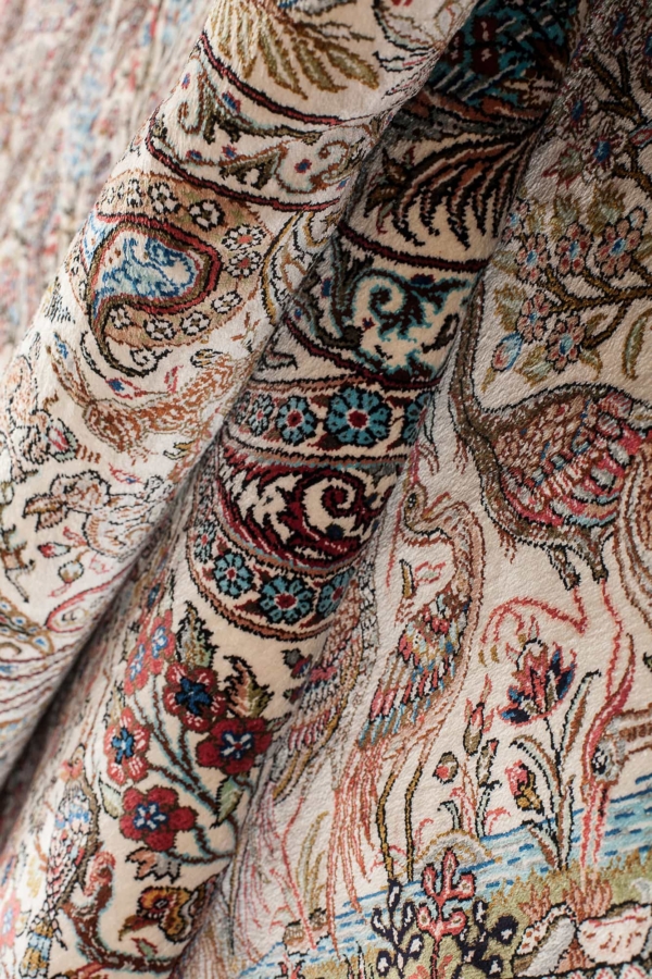 Exquisite Fine Signed Qum Rug at Essie Carpets, Mayfair London