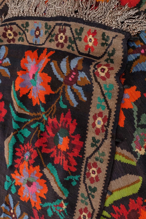 Bess Arabian Gol Farangi Gallery Kilim Runner at Essie Carpets, Mayfair London