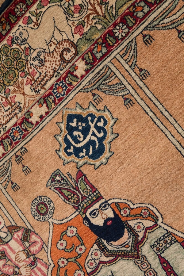 Persian King, Fine, Signed Antique Persian Kerman Rug at Essie Carpets, Mayfair London
