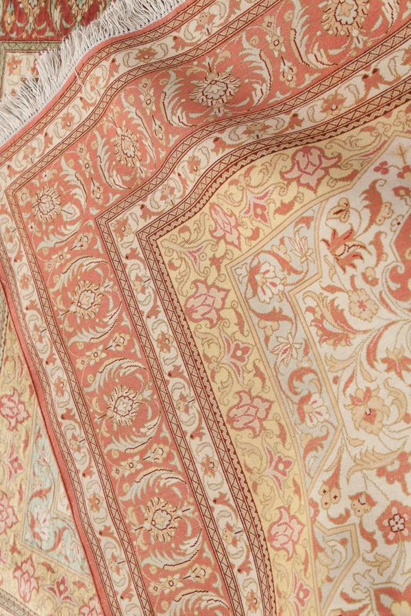 Exquisite Very Fine, Signed Persian Qum Rug at Essie Carpets, Mayfair London