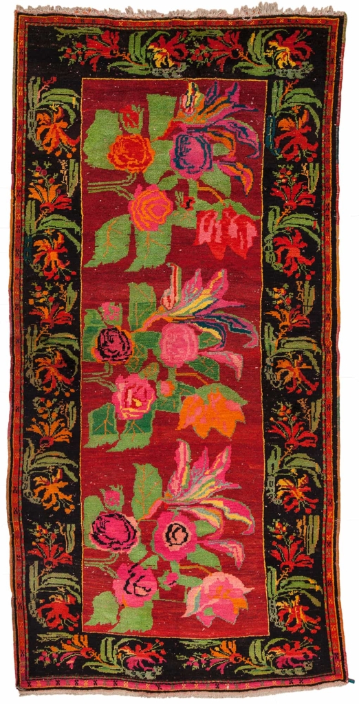 Russian Karabakh Gol Farangi Rug at Essie Carpets, Mayfair London