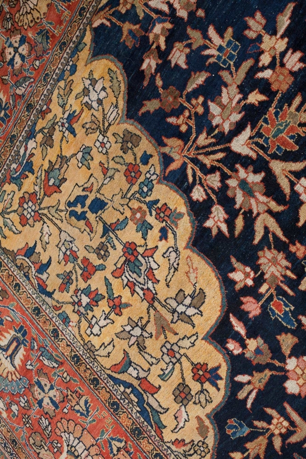 Antique Exquisite Saruk Carpet at Essie Carpets, Mayfair London