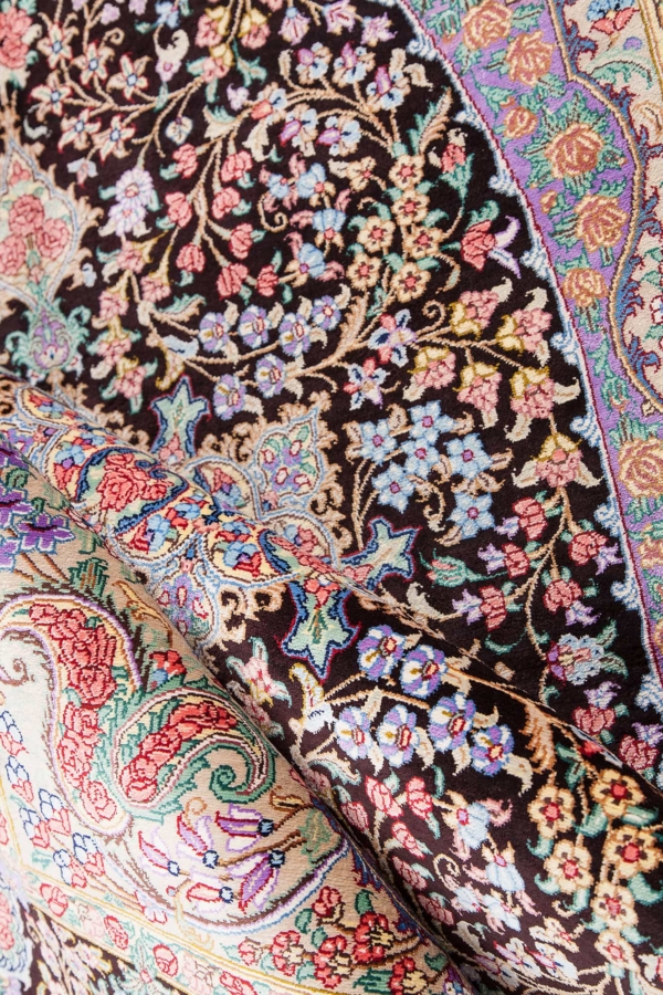 Extremely Fine Persian Qum Rug at Essie Carpets, Mayfair London