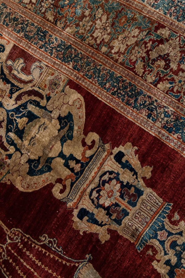 Very Fine,  Antique Persian Heriz Man and Lantern Rug at Essie Carpets, Mayfair London
