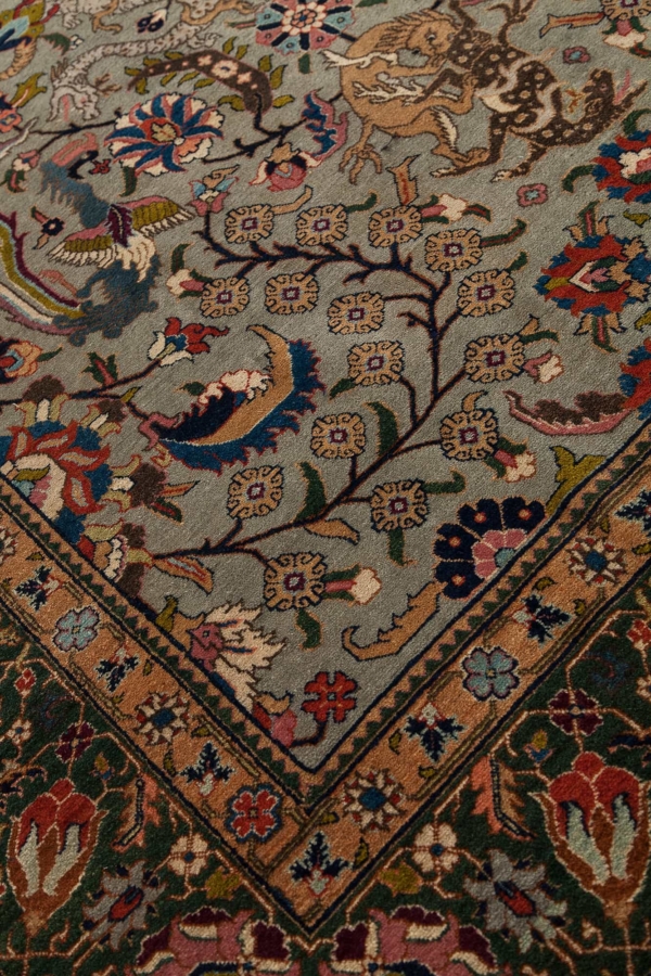 Fine, Signed Persian Tabriz with Dragons Rug at Essie Carpets, Mayfair London