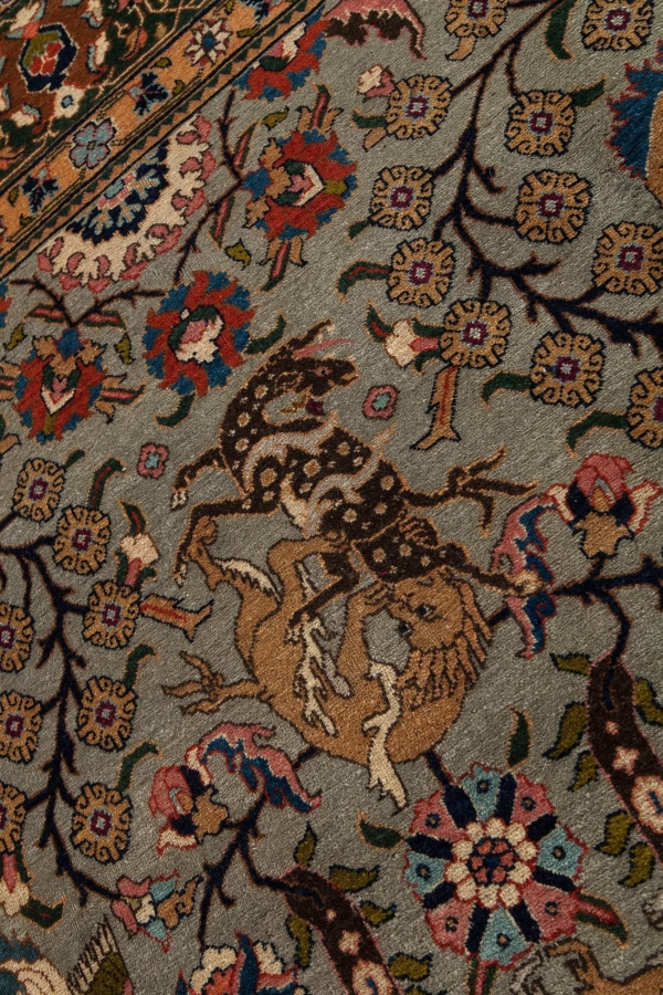 Fine, Signed Persian Tabriz with Dragons Rug at Essie Carpets, Mayfair London