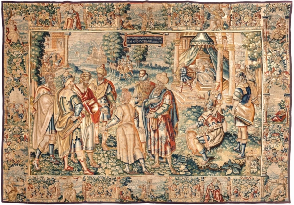 Antique Tapestry Biblical Scene Tapestry at Essie Carpets, Mayfair London
