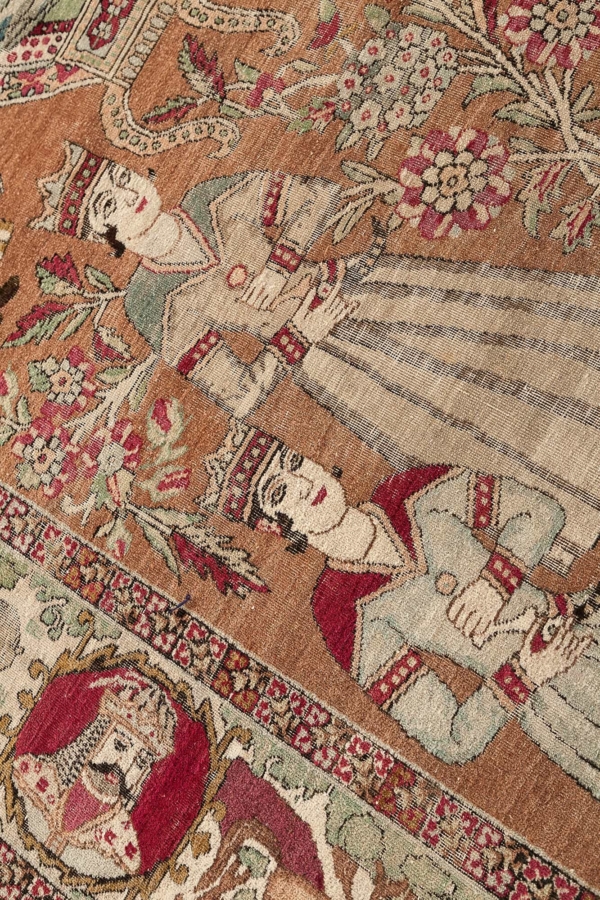 Antique Ravar Kerman King Afshar Nadershah Rug at Essie Carpets, Mayfair London