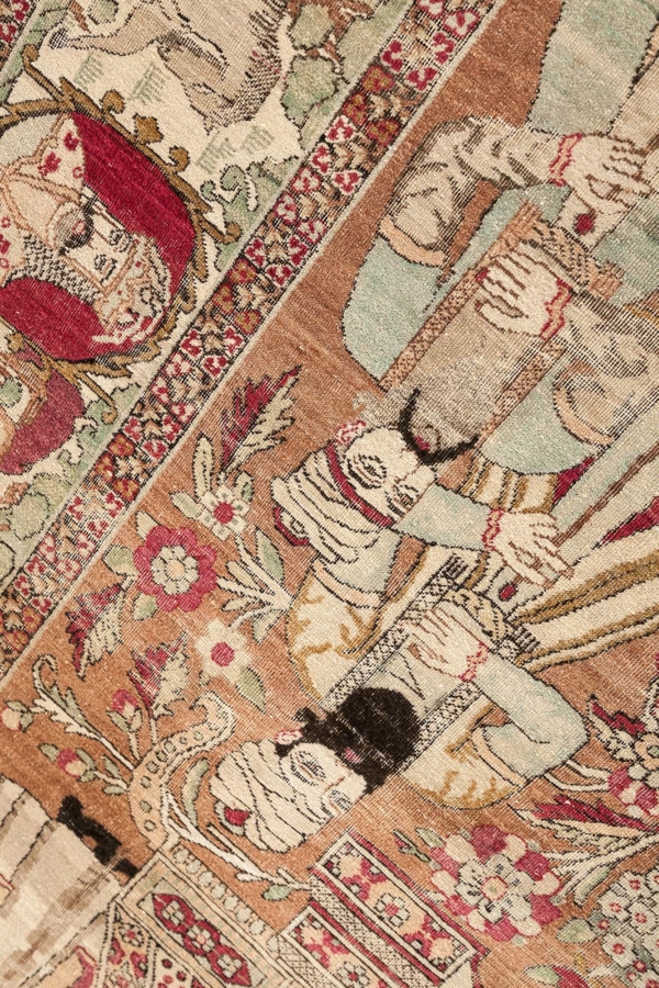 Antique Ravar Kerman King Afshar Nadershah Rug at Essie Carpets, Mayfair London
