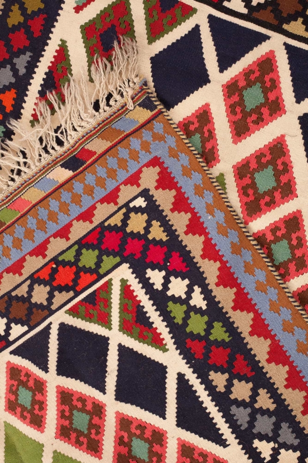 Fine Persian Qashqai Kilim Rug at Essie Carpets, Mayfair London