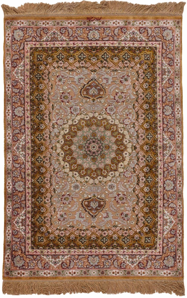 Extremely Fine, Signed  Persian Tabriz Rug at Essie Carpets, Mayfair London