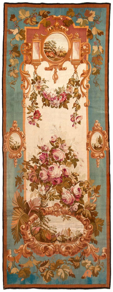 Antique French Aubusson  Tapestry at Essie Carpets, Mayfair London
