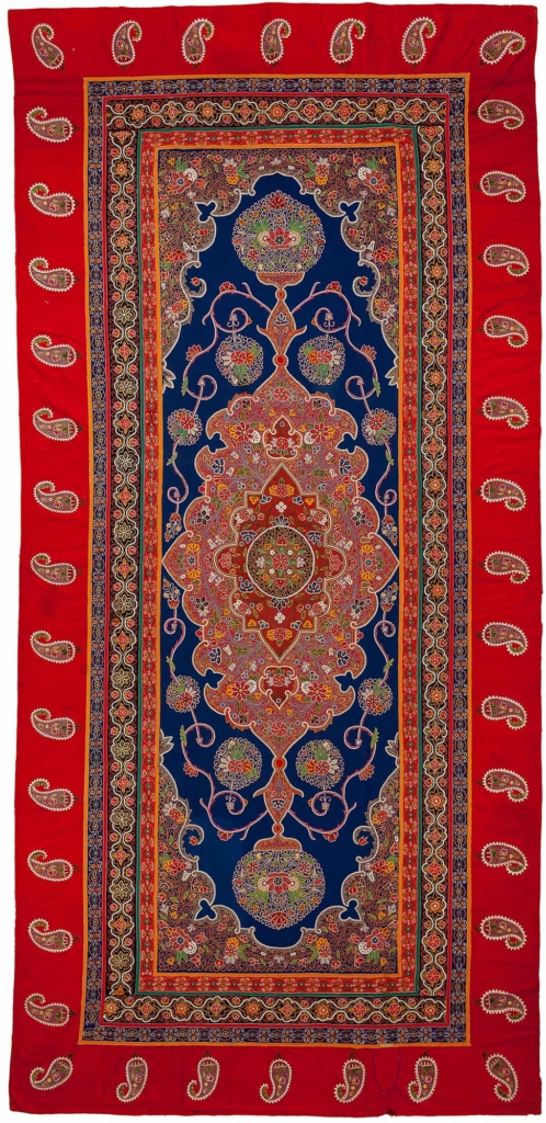 Persian Rasht Embroidery Textile at Essie Carpets, Mayfair London
