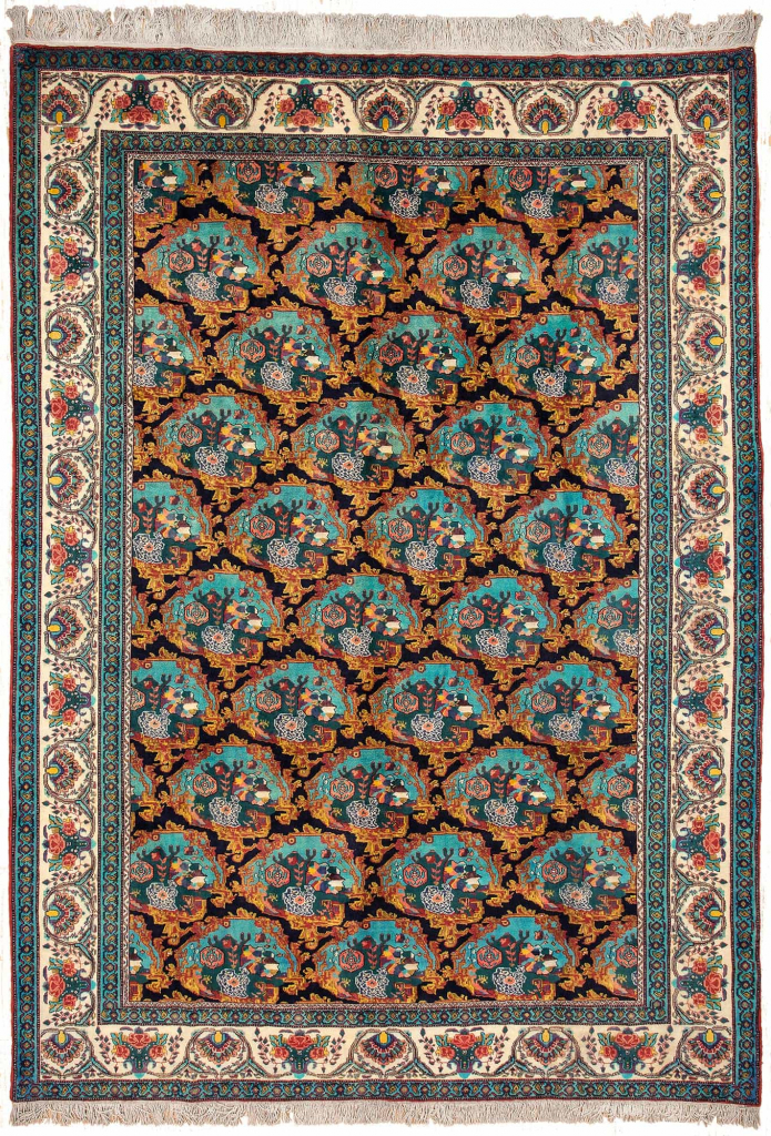 Gol Farangi Sannandaj Carpet at Essie Carpets, Mayfair London