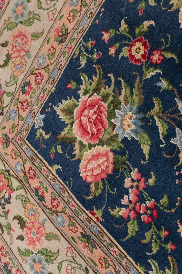 Old Fine Mashad Gol Farangi Rug at Essie Carpets, Mayfair London